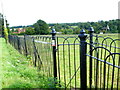 Paddock railings with footpath gate