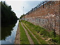 Towpath and brick wall at Tyseley