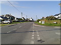 B3314 heading south in Delabole, Westdown Road to the right