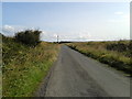 A quiet Cornish lane in the bright sunlight