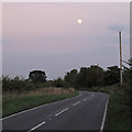 Moon over Barnhall Road, Tolleshunt Knights \\ Salcott