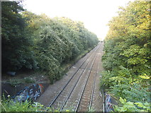 TQ3087 : The railway line by Lancaster Road, Crouch End by David Howard