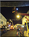 Hanging the Christmas lights, Regent Street, Leamington, 12 November 2013, 9:30pm