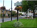 The village sign and war memorial, Stanwell