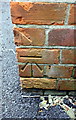 Benchmark on attached garage of #50 Anderson Avenue