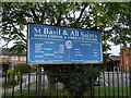 Sign for St Basil & All Saints Church