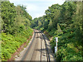 Railway east of Longcross Bridge