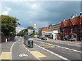 Cycle lane and bus stop, Lewes Road, Brighton