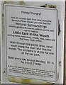 TG0441 : Sign for The Little Café in the Woods by Pauline E