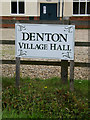 Denton Village Hall sign