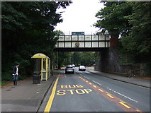 SJ4287 : Disused Railway bridge over Belle Vale Road by JThomas