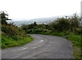 A sharp bend in the Crooked Road above Lislea