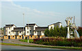 New housing with sculpture in Etruria, Stoke-on-Trent