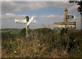 Signposts near Penhale Farm