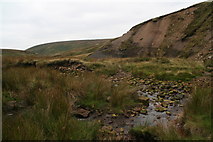 SE0603 : Crowden Great Brook running alongside the Pennine Way near Red Ratcher by Chris
