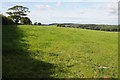 Farmland above the Elwy valley