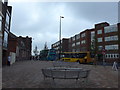 Buses passing Church Gate