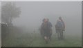 SK3396 : Walkers in the mist by Dave Pickersgill