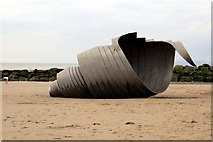 SD3143 : Mary's Shell on Cleveleys beach by Steve Daniels