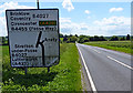 Sign along the B4455 Fosse Way