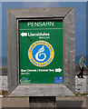 SH9478 : Wales  Coast Path Sign at Pensarn by Ian S