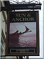 Sign for the Sun & Anchor pub, Scotter