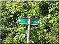 Public bridleway sign by Scotsgrove Mill