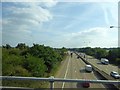 TQ0364 : M25 south of overbridge at junction 11 by David Smith