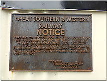 W6075 : Railway plaque, Bantry by Kenneth  Allen