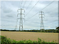 Power lines south of Fleet substation