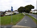 Cycle track and footpath next to B3373, Crownhill