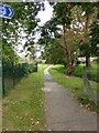 Footpath to the retail park, off Honicknowle Lane