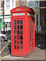 K4 telephone box outside Whitley Bay Metro station