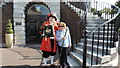 The Poole Town Crier with Tricia at Poole Guildhall