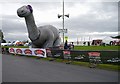 NH6644 : Inflatable Nessie, at the Loch Ness Marathon finish by Craig Wallace
