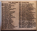TQ4177 : St Luke, Charlton - Rectors board by John Salmon