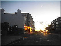 TQ1874 : Sunset over Queens Road, Richmond by David Howard