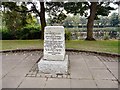 Commemorative stone in Edgeley Park