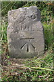 SD7097 : Benchmark on old milestone beside A683 near Narthwaite by Roger Templeman