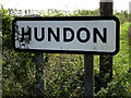 Hundon Village Name sign