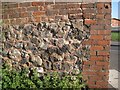 Brick-capped rubble wall, Maughan Street, Dudley