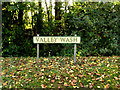 TL7349 : Valley Wash sign by Geographer