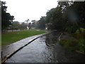 SZ0890 : Bournemouth: the Bourne Stream is high after heavy rain by Chris Downer