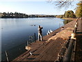 Posing for a photo, Roath Park Lake, Cardiff