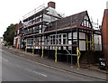 Bird in Hand pub under scaffolding, Shrewsbury