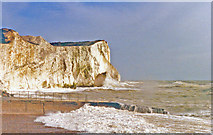 TV4898 : Storm at Seaford Head, 1994 by Ben Brooksbank