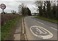 Start of the 30mph speed limit west of Berkeley