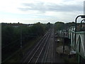 Railway heading south, Euxton Railway Station