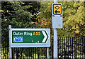 J3171 : Direction and temporary diversion signs, Stockman's Lane, Belfast (October 2014) by Albert Bridge