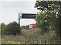 M6 Southbound Matrix Sign from footpath between Kitt Green and Orrell Post